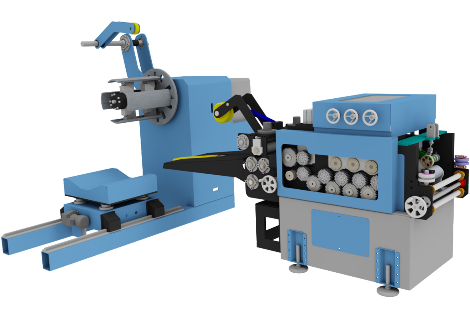 Press Feeding Lines || Trazor Makine | Sürücüler (Pres Besleme), Doğrultmalı Mini Sürücü, Kompakt Sürücüler, Rulo Açıcı, Özel Tasarım Pres Sürücüler, Rollform, Kartezyen Transfer Robotları, Konveyörler, Montajlama Makinaları, Fabrika Otomasyon, Profiller